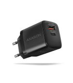 AXAGON ACU-PQ30, Sil nabíječka do sítě 30W, 2x port (USB-A + USB-C), PD3.0/PPS/QC4+/SFC/AFC/Apple, černá