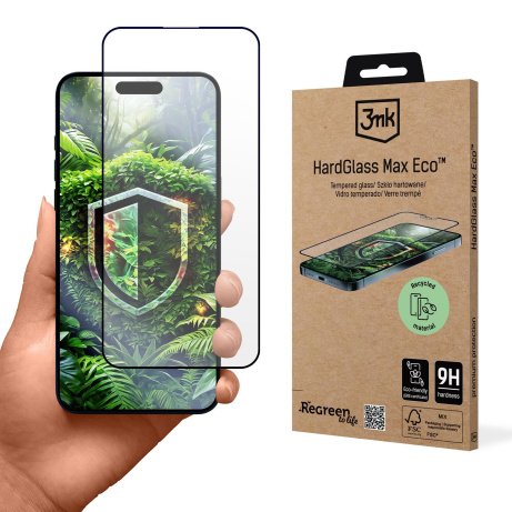 3mk tvrzené sklo HardGlass Max Eco pro Apple iPhone 15 Plus/16 Plus