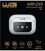 WG - Bluetooth sluchátka WG AirFlex 9 s displejem, Avatar, ANC, bílá