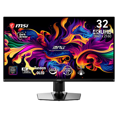 MSI MPG/322UR QD-OLED X24/31,5"/QD-OLED/4K UHD/240Hz/0,03ms/Černá/3R
