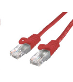 Kabel C-TECH patchcord Cat6, UTP, červený, 0,5m