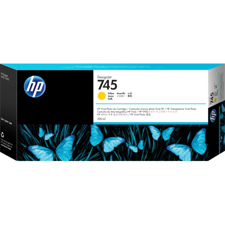 HP 745 inkoustová náplň žlutá, F9K02A
