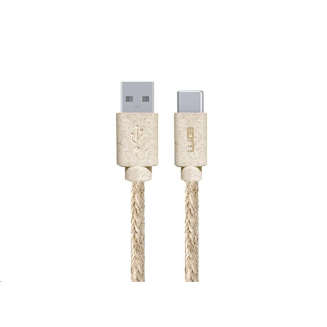 WG - Datový kabel Type-C (male) na USB-A (male), 2 metry, konopný ECO