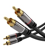 PremiumCord HQ stíněný kabel 2x CINCH-2x CINCH M/M 3m
