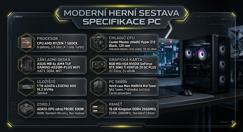 BOHEMIAPC GAMER Ryzen 7 5800X RTX 5060 Ti